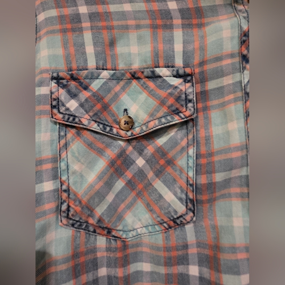 Billy T Patch Pocket Plaid Shirt Size Large - Picture 3 of 7